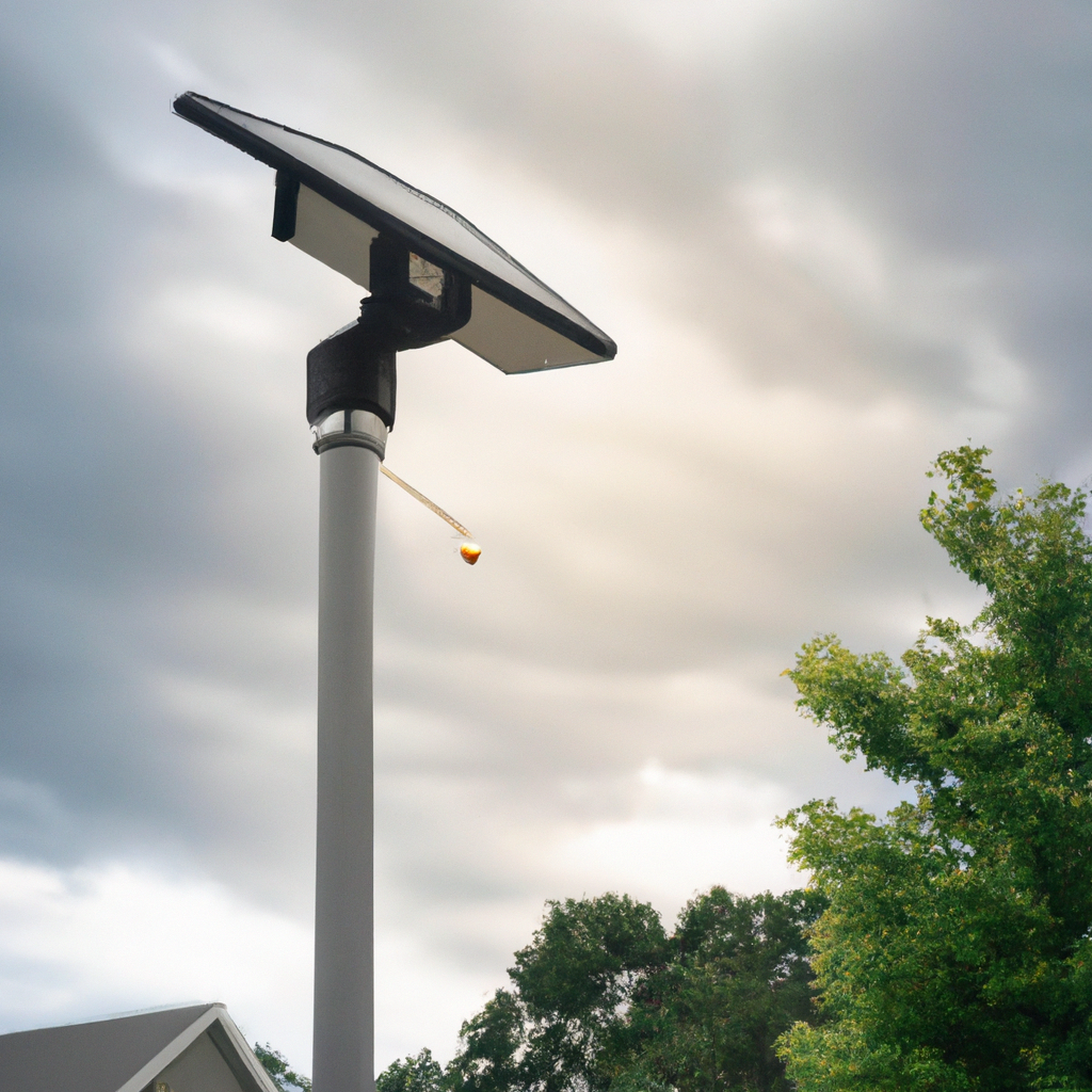 solar street lights on cliudy day